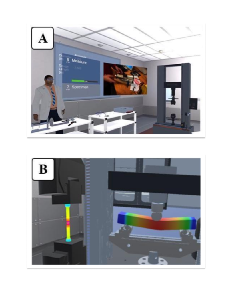 Materials testing in VR