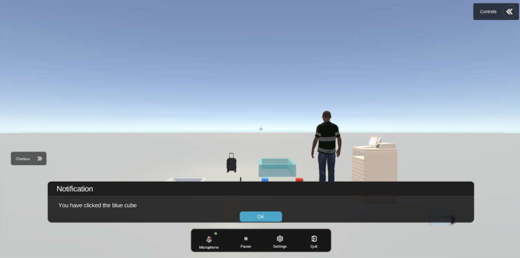 hyperskill authoring display message at the bottom of the screen